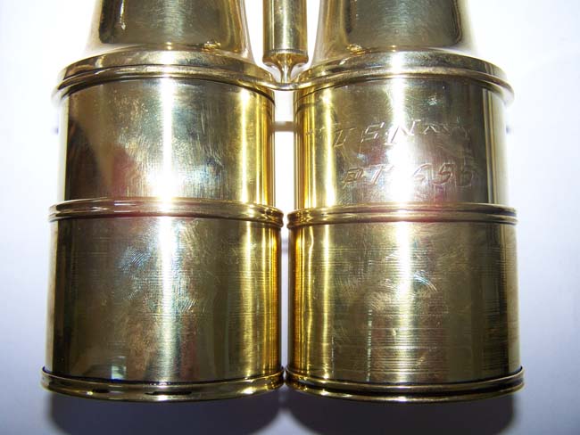 A Fine and Large Pair of All Brass U.S. Navy Binoculars made by Verdi of Paris circa 1890 — image 2